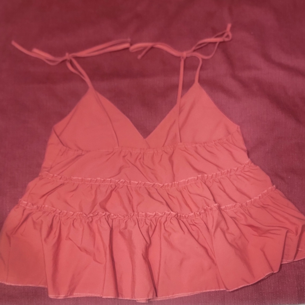 Pink Ruffled Halter Top - Picture 4 of 4